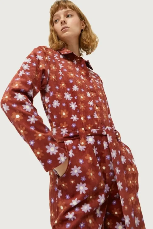 Mono de pana estampado floral Montana-COMPAÑIAFANTASTICA Clearance