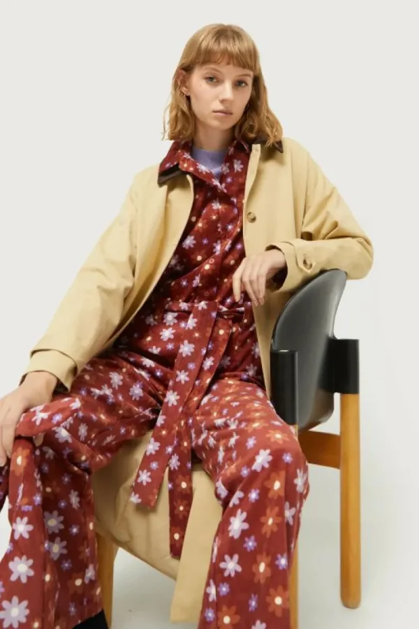 Mono de pana estampado floral Montana-COMPAÑIAFANTASTICA Clearance