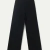 Pantalón ancho de punto negro-COMPAÑIAFANTASTICA Hot