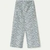 Pantalón con estampado floral azul y blanco-COMPAÑIAFANTASTICA Clearance