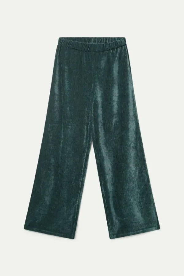 Pantalón de chenilla verde-COMPAÑIAFANTASTICA Sale