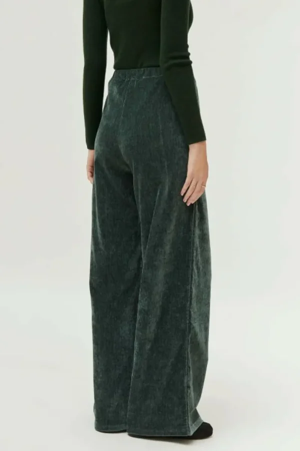 Pantalón de chenilla verde-COMPAÑIAFANTASTICA Sale