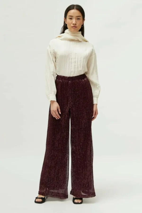 Pantalón de lentejuelas burdeos-COMPAÑIAFANTASTICA Flash Sale