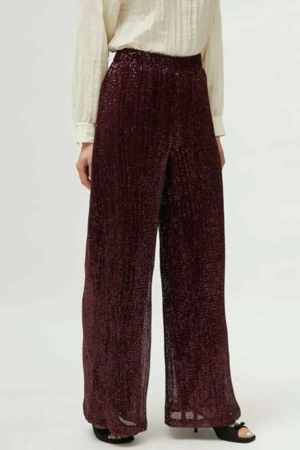 Pantalón de lentejuelas burdeos-COMPAÑIAFANTASTICA Flash Sale