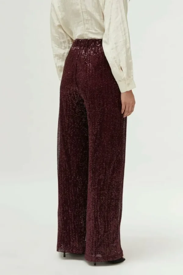 Pantalón de lentejuelas burdeos-COMPAÑIAFANTASTICA Flash Sale