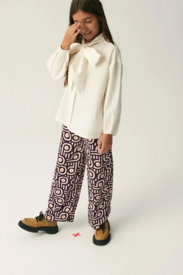 Pantalón de niña con estampado retro-MINI Discount