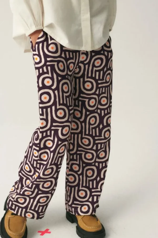 Pantalón de niña con estampado retro-MINI Discount