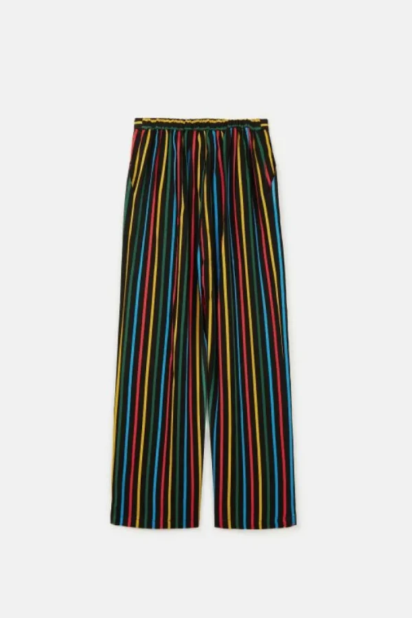 Pantalón de niña con estampado de rayas multicolor-MINI Flash Sale