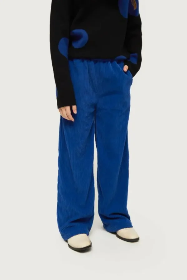 Pantalón de niña de pana azul-MINI Hot