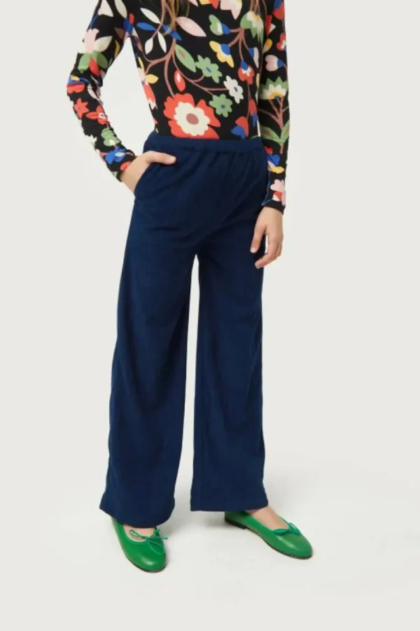 Pantalón de niña de pana azul marino-MINI Shop