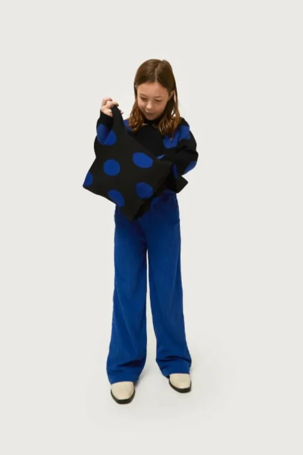 Pantalón de niña de pana azul-MINI Hot