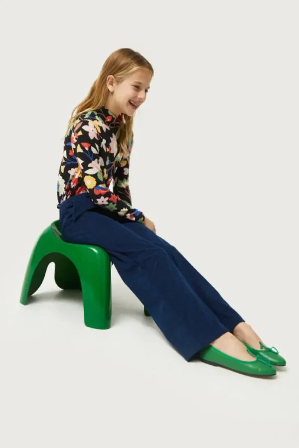 Pantalón de niña de pana azul marino-MINI Shop