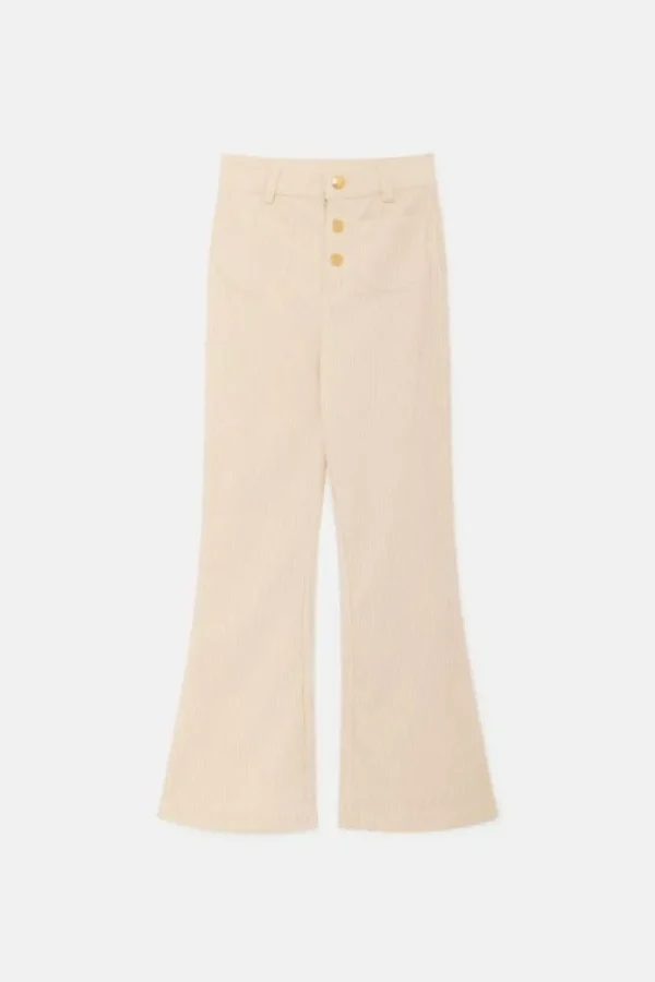 Pantalón de niña de pana beige-MINI New