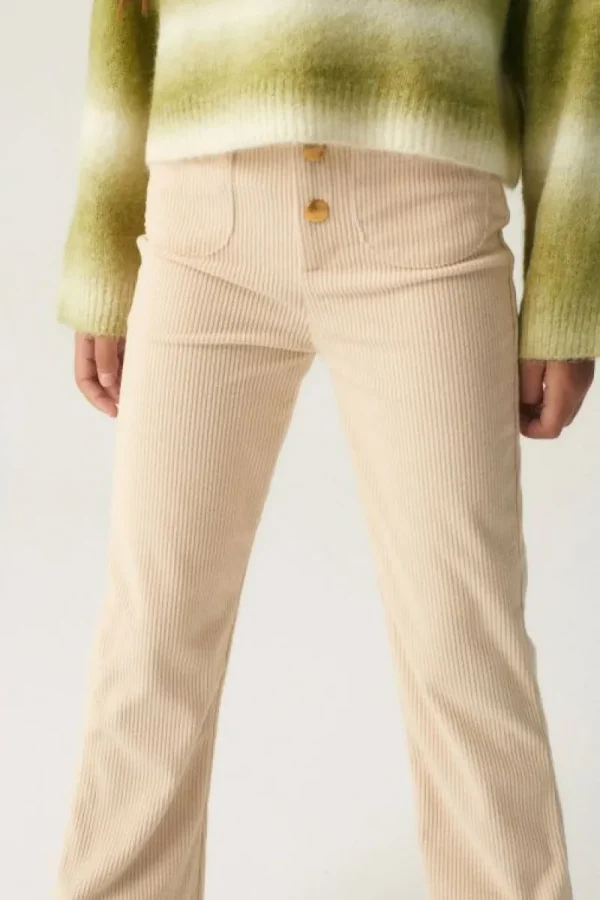 Pantalón de niña de pana beige-MINI New