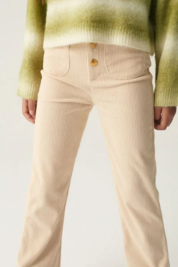 Pantalón de niña de pana beige-MINI New