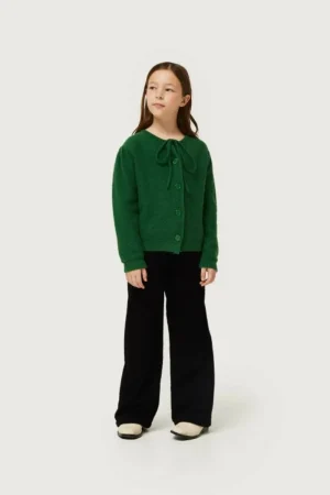 Pantalón de niña de pana negro-MINI Shop