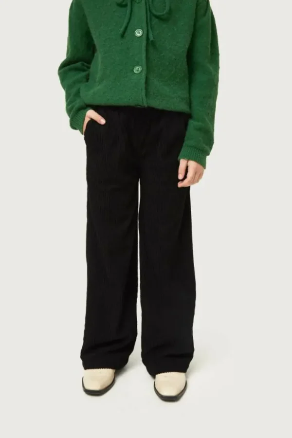 Pantalón de niña de pana negro-MINI Shop