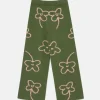 Pantalón de niña de punto con estampado floral-MINI Sale