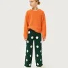 Pantalón de niña de punto jacquard estampado de lunares blancos-MINI Best Sale