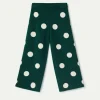 Pantalón de niña de punto jacquard estampado de lunares blancos-MINI Best Sale