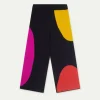 Pantalón de niña de punto jacquard estampado de círculos-MINI Cheap