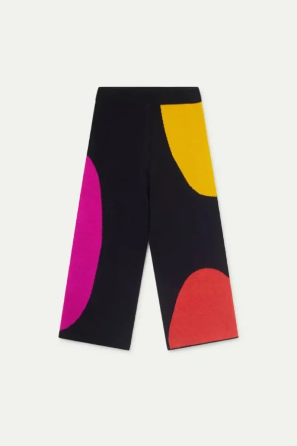 Pantalón de niña de punto jacquard estampado de círculos-MINI Cheap