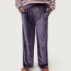 Pantalón de niña de terciopelo morado-MINI Shop