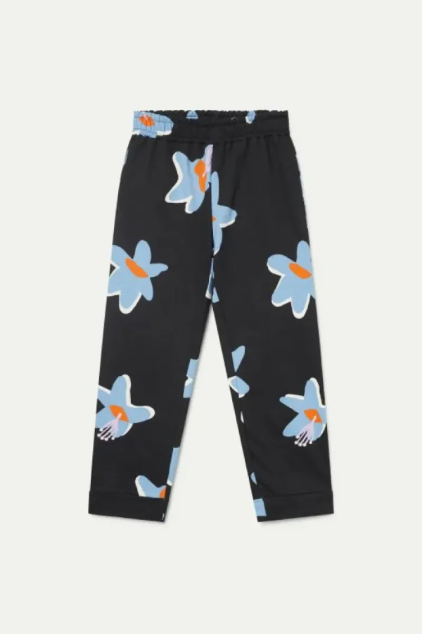 Pantalón de niña estampado floral Calatea negro-MINI Store