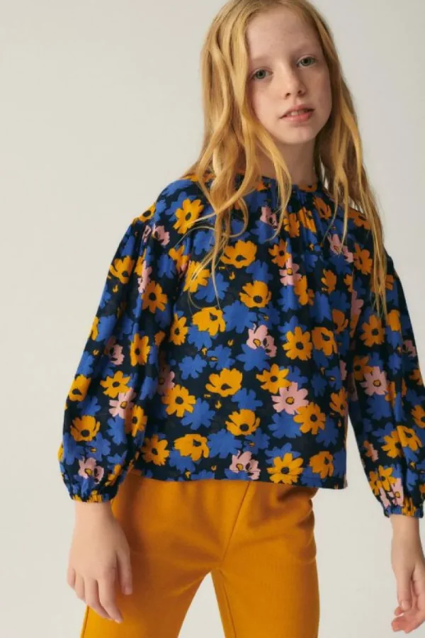 Pantalón de niña largo elástico amarillo-MINI Shop