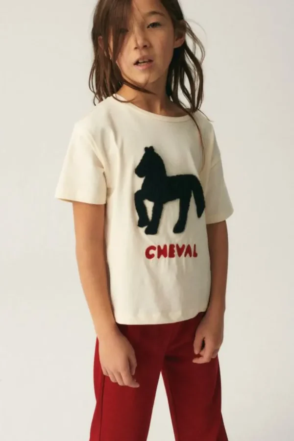 Pantalón de niña largo elástico granate-MINI Store