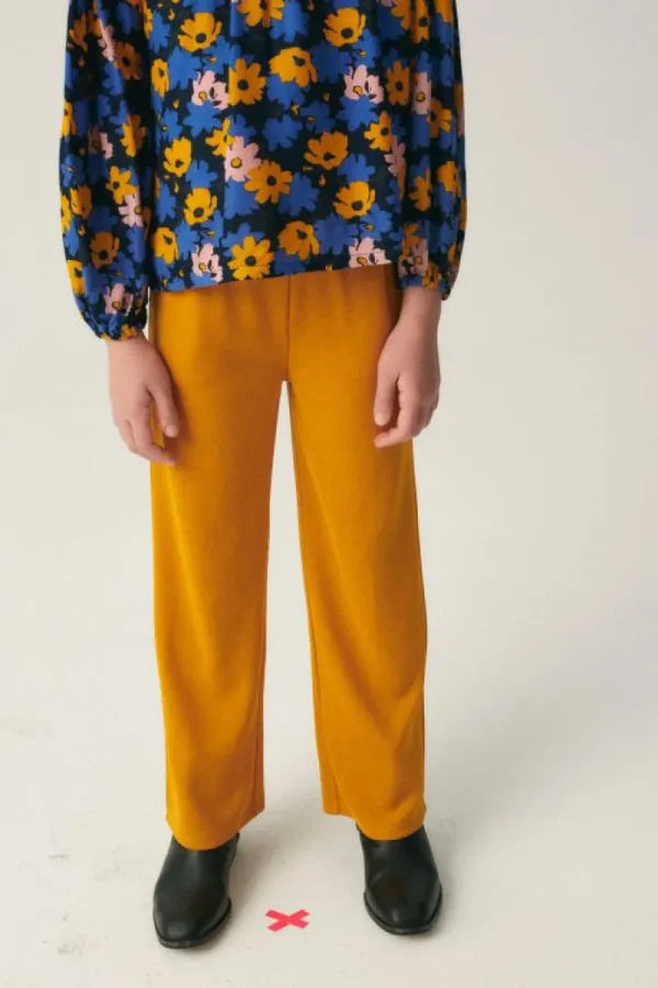 Pantalón de niña largo elástico amarillo-MINI Shop