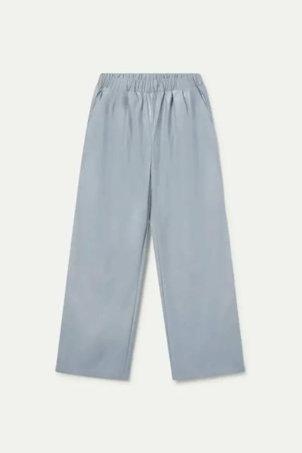 Pantalón de piel sintética gris-COMPAÑIAFANTASTICA Online