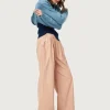Pantalón de piel sintética beige-COMPAÑIAFANTASTICA Discount