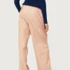 Pantalón de piel sintética beige-COMPAÑIAFANTASTICA Discount