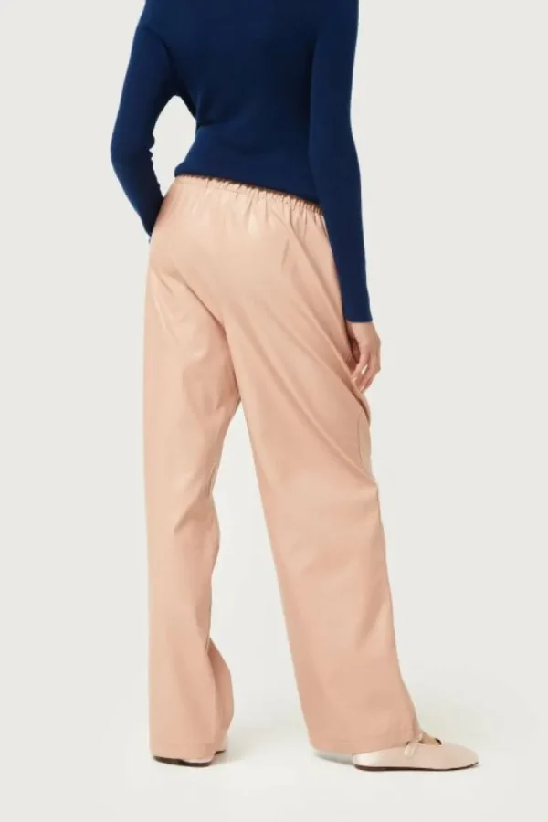 Pantalón de piel sintética beige-COMPAÑIAFANTASTICA Discount