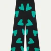 Pantalón de punto jacquard de corazones negro-COMPAÑIAFANTASTICA Flash Sale