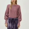 Pantalón de terciopelo morado-COMPAÑIAFANTASTICA Discount