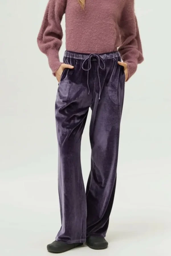 Pantalón de terciopelo morado-COMPAÑIAFANTASTICA Discount