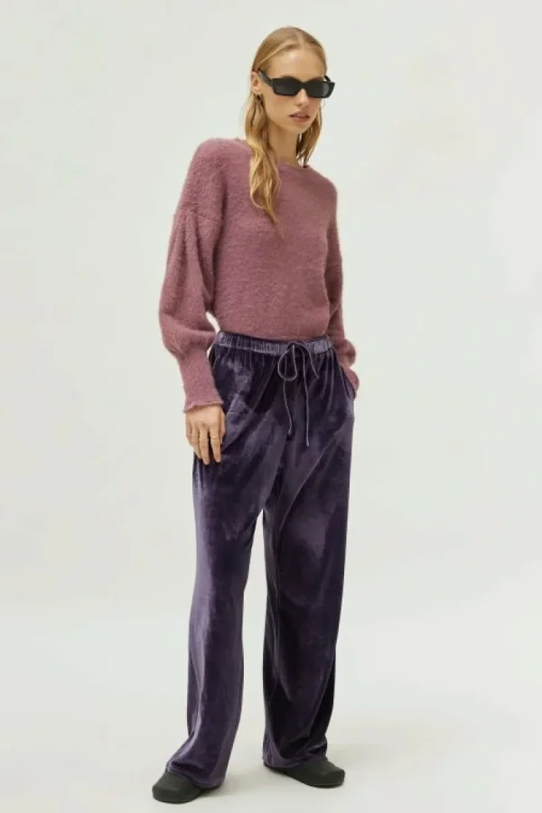Pantalón de terciopelo morado-COMPAÑIAFANTASTICA Discount