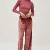 Pantalón de terciopelo rosa-COMPAÑIAFANTASTICA Cheap