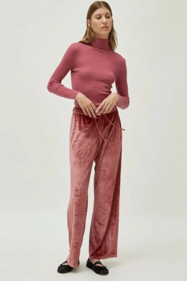 Pantalón de terciopelo rosa-COMPAÑIAFANTASTICA Cheap