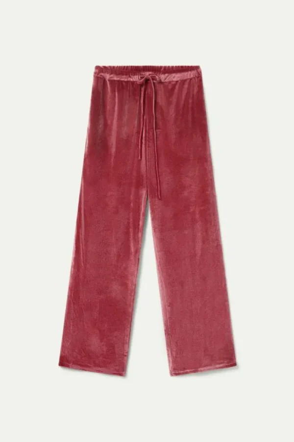 Pantalón de terciopelo rosa-COMPAÑIAFANTASTICA Cheap