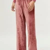 Pantalón de terciopelo rosa-COMPAÑIAFANTASTICA Cheap