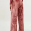 Pantalón de terciopelo rosa-COMPAÑIAFANTASTICA Cheap