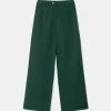 Pantalón de vestir con pinzas verde-COMPAÑIAFANTASTICA Best Sale