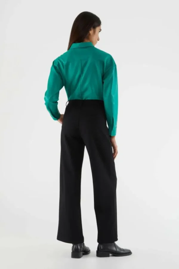 Pantalón de vestir con pinzas negro-COMPAÑIAFANTASTICA Best