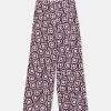 Pantalón largo de traje con estampado geométrico retro-COMPAÑIAFANTASTICA Shop