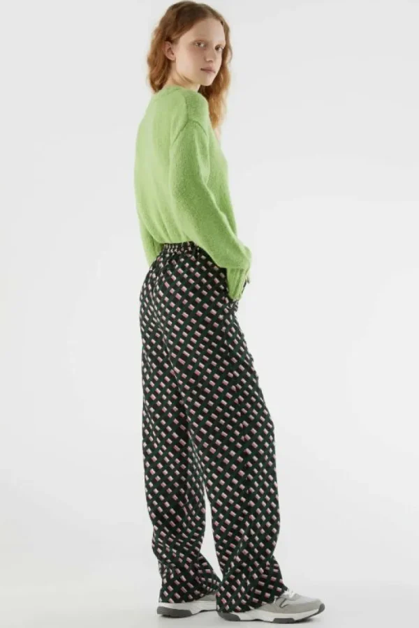 Pantalón largo de traje con estampado geométrico-COMPAÑIAFANTASTICA Shop