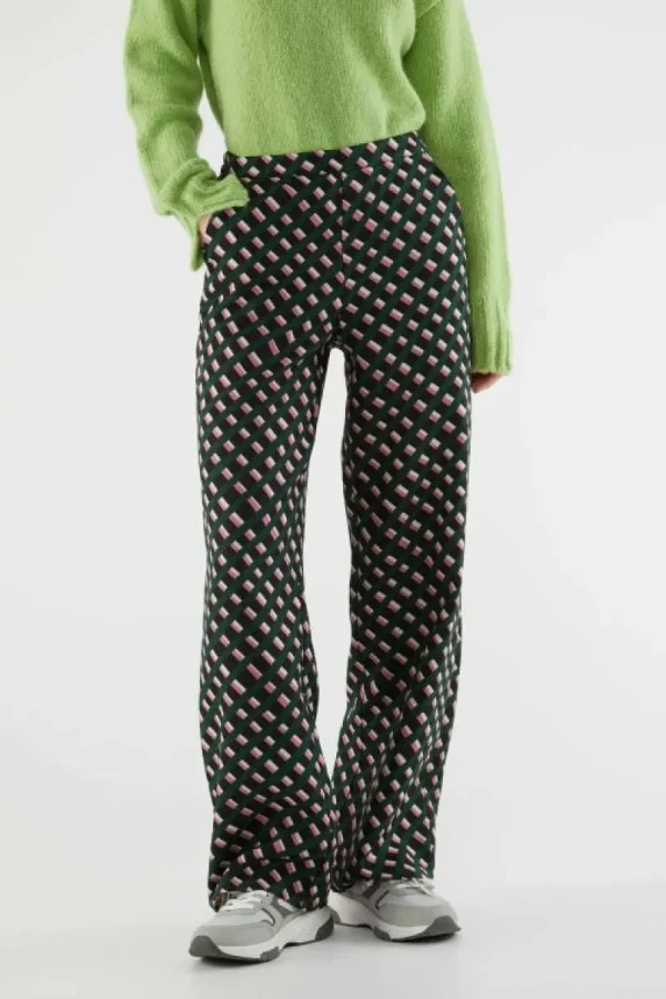 Pantalón largo de traje con estampado geométrico-COMPAÑIAFANTASTICA Shop