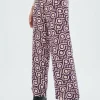 Pantalón largo de traje con estampado geométrico retro-COMPAÑIAFANTASTICA Shop